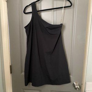 Black One-shoulder Tennis Dress